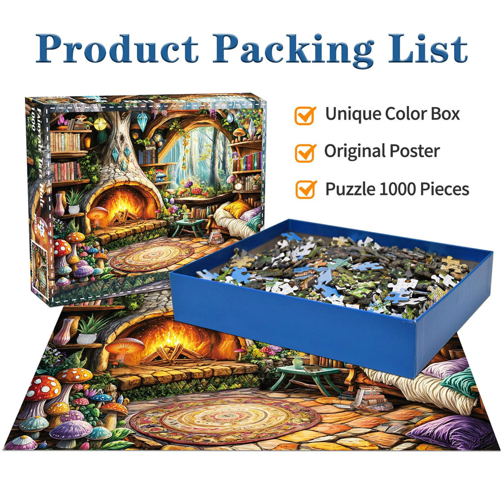 HUADADA 1000 Piece Jigsaw Puzzle for Adults – Fairy Tale Tree Hollow