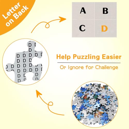 HUADADA 1000-Piece Jigsaw Puzzle – Mystical Carpet Design with Letter Backing, 27.5x19.6 inches, Includes Poster