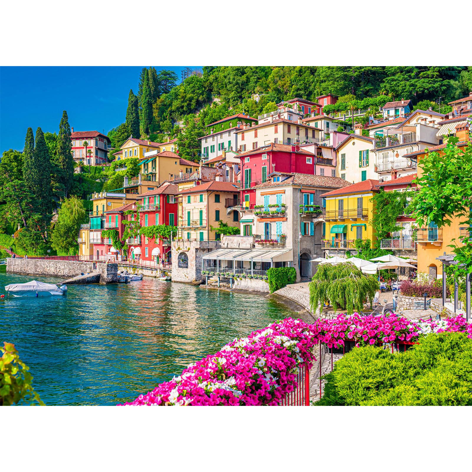 HUADADA 500 Piece Jigsaw Puzzle for Adults – Lake Como Italy Scenery, 19.3" x 13.7"