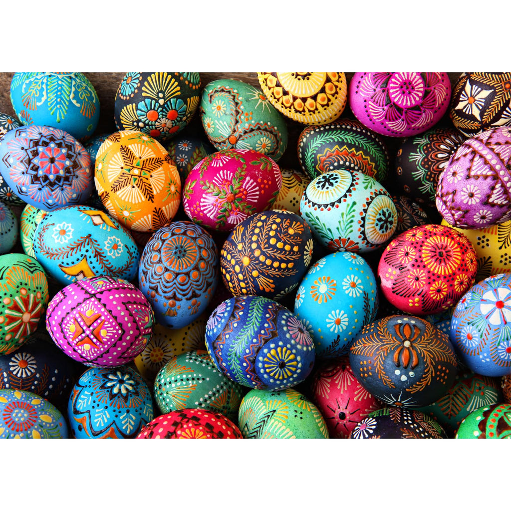 HUADADA Easter Egg 1000 Piece Puzzle – Large 27.56" x 19.69" Jigsaw with Letter Backing