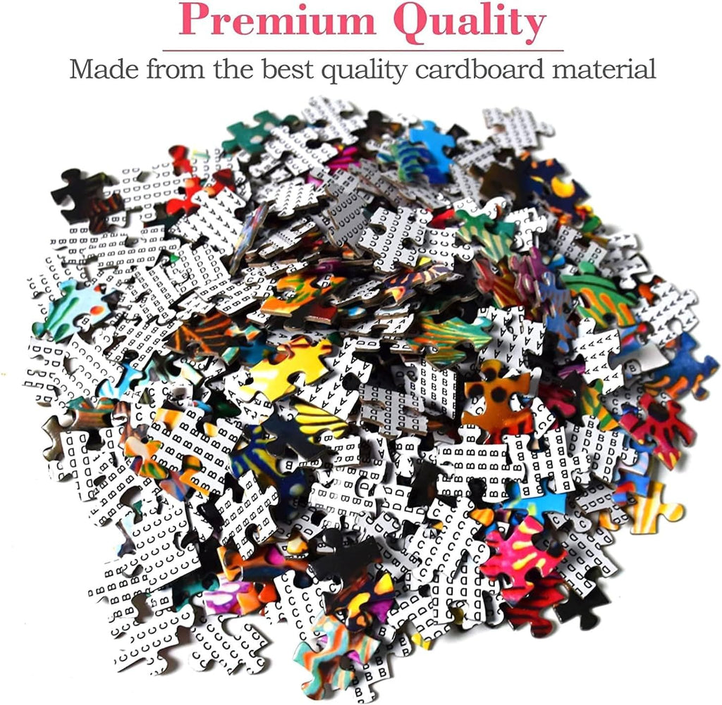 HUADADA Easter Egg 1000 Piece Puzzle – Large 27.56" x 19.69" Jigsaw with Letter Backing
