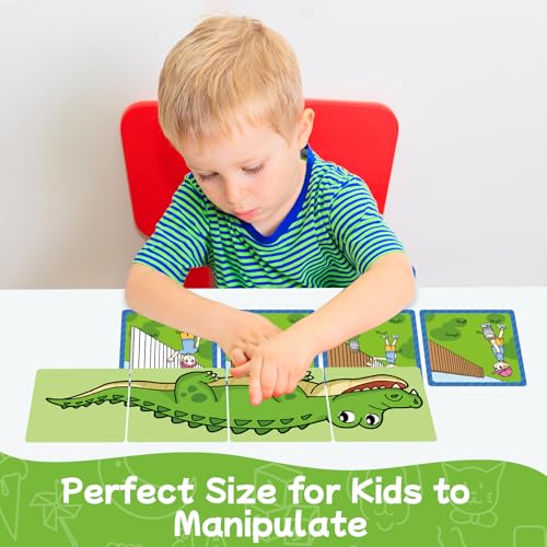 HugHush Sequencing Cards - 48 Color-Coded Story Cards for Speech Therapy, Social Skills & Preschool Learning