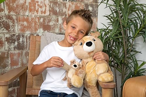 HUGIMALS Hug Babies Charlie the Puppy Mini Plush Stuffed Animal Bracelet – Soft, Portable Comfort for Kids