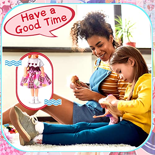 Hungdao 16-Piece Doll Clothes Set for 6-Inch Dolls - Assorted Outfits with Hook-and-Loop Closures