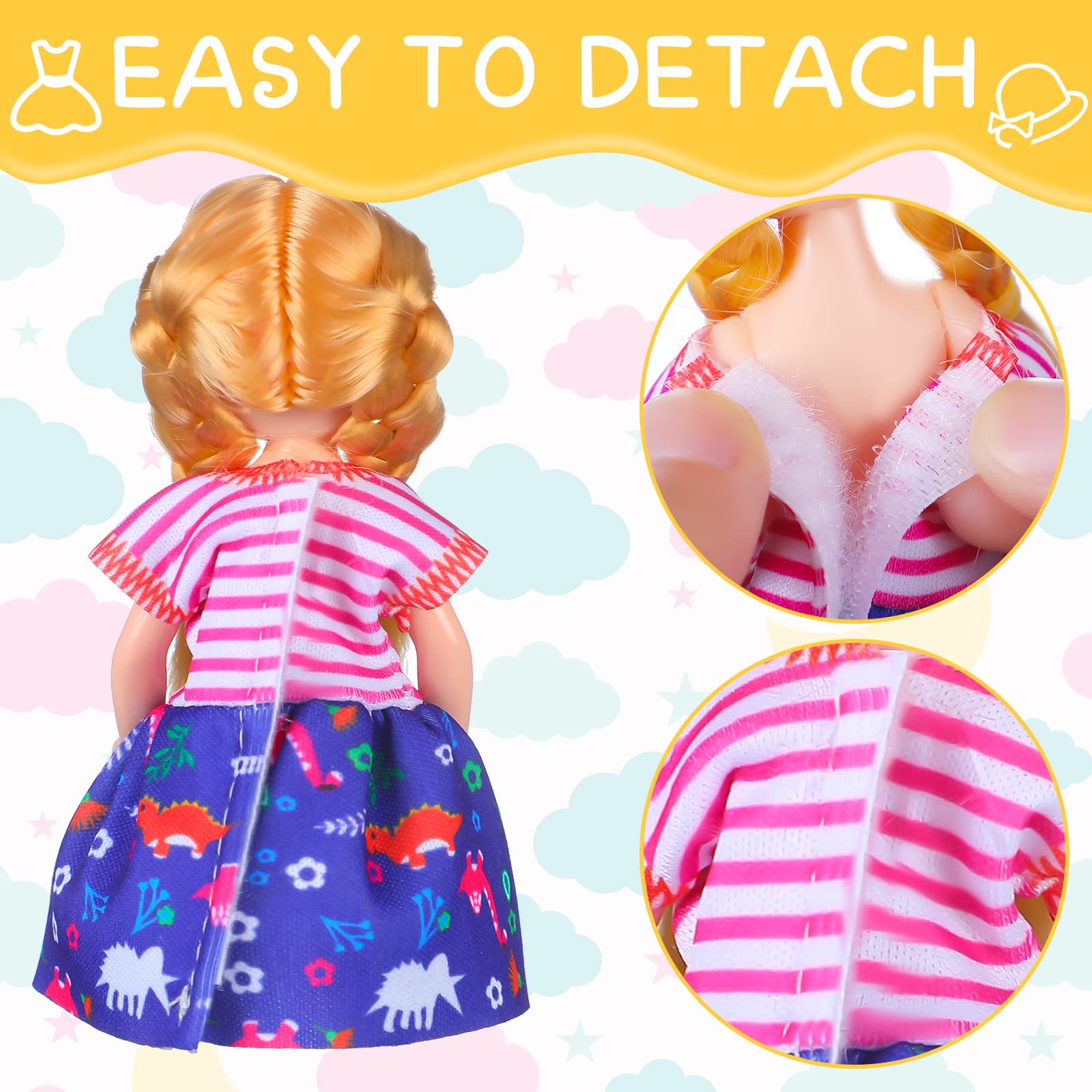 Hungdao 16-Piece Doll Clothes Set for 6-Inch Dolls – Mix of Boy and Girl Outfits