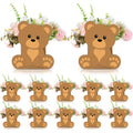 Hushee 12-Pack Baby Shower Centerpieces – 3D Jungle Animal Paper Decorations for Tables (Brown, 9x7 Inches)