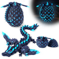 HUWUV 3D Printed Glow-in-the-Dark Dragon Egg - Rainbow Articulated Fidget Toy for Kids & Adults