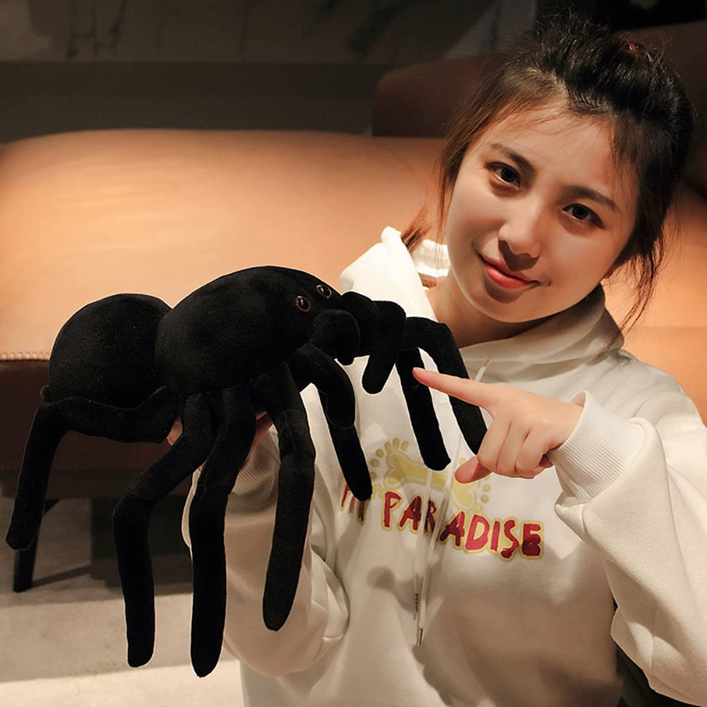 HWD Soft Spider Plush Doll – Cute Stuffed Animal Toy for Pranks, Gifts, and Decor (Medium: 7.8 x 2.7 x 11.8 inches)