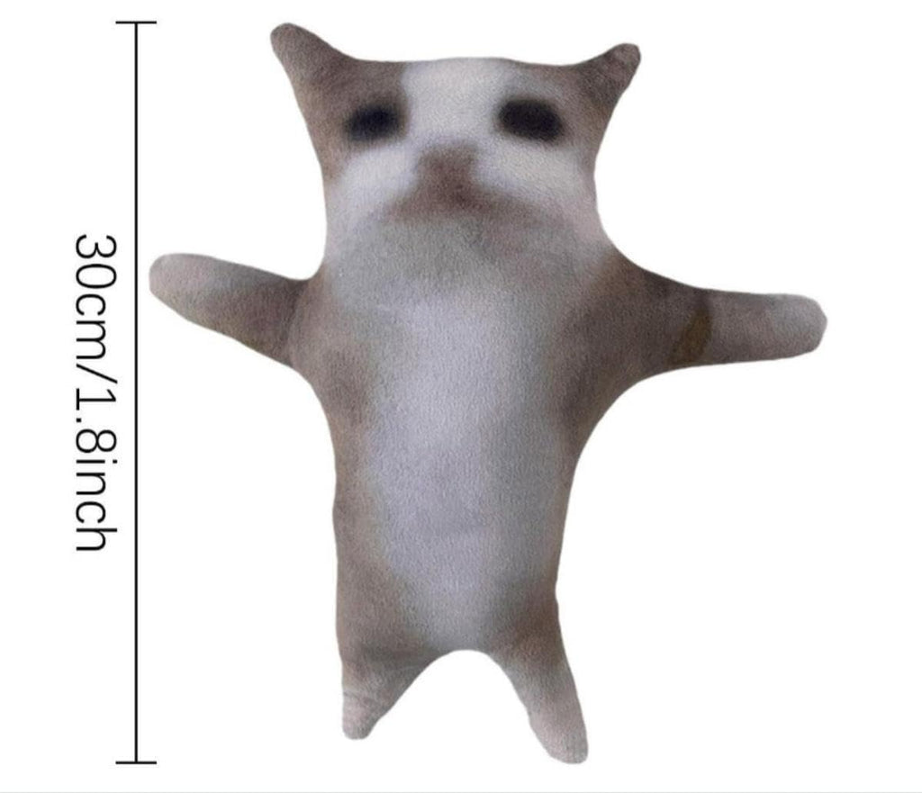 HWHXCZYH Grey Cat Plush Toy – 30 cm Anime Stuffed Animal, Soft and Cuddly Gift for Children