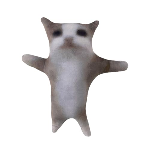 HWHXCZYH Grey Cat Plush Toy – 30 cm Anime Stuffed Animal, Soft and Cuddly Gift for Children