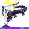 HyBaiS 24-Inch 3D Printed Dragon – Fully Articulated Poseable Figurine, Cinderwing 3D Design