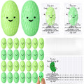 HyDren 40-Pack Kawaii Stress Ball Set with Motivational Cards for Classroom Rewards and Back to School Gifts