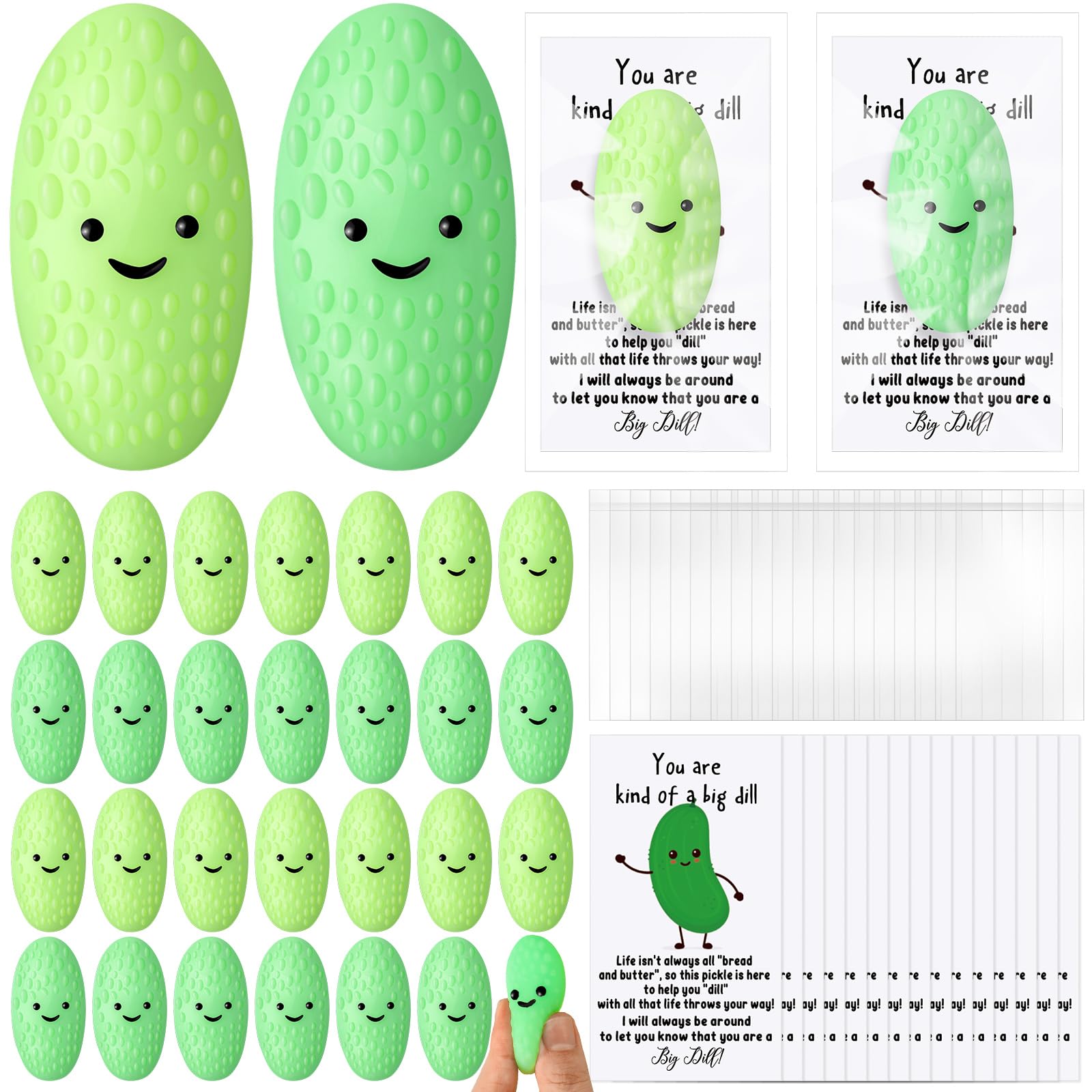 HyDren 40-Pack Kawaii Stress Ball Set with Motivational Cards for Classroom Rewards and Back to School Gifts
