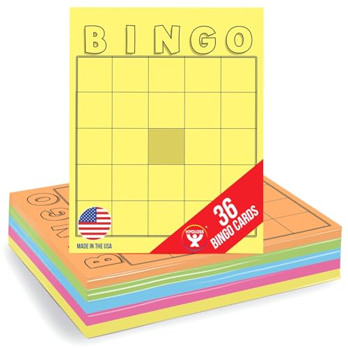 Hygloss 150-Pack Blank Bingo Cards – Write-On Disposable Sheets for Classrooms and Events
