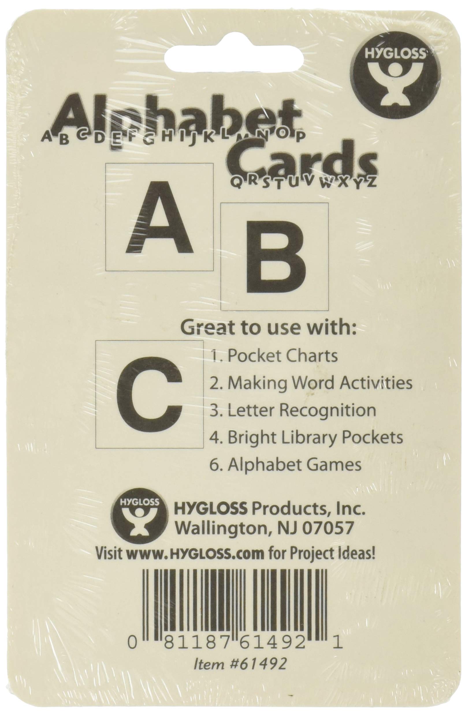 Hygloss 30-Pack Alphabet Flashcards – Uppercase Letters, 3x3 Inches, for Pocket Charts and Early Literacy