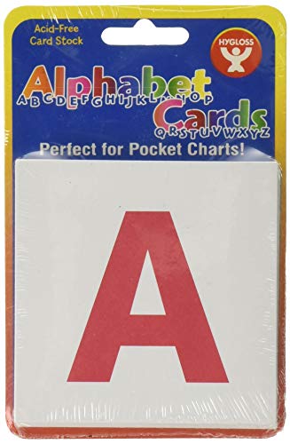 Hygloss 30-Pack Alphabet Flashcards – Uppercase Letters, 3x3 Inches, for Pocket Charts and Early Literacy