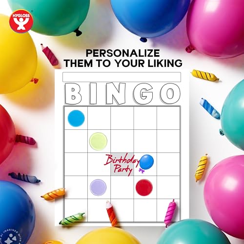 Hygloss Blank Bingo Cards to Write On - 150-Pack White Large Size Disposable Sheets for Classroom Parties & Events