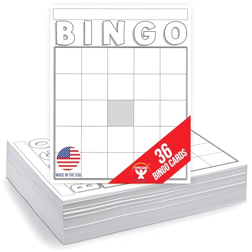 Hygloss Blank Bingo Cards to Write On - 150-Pack White Large Size Disposable Sheets for Classroom Parties & Events