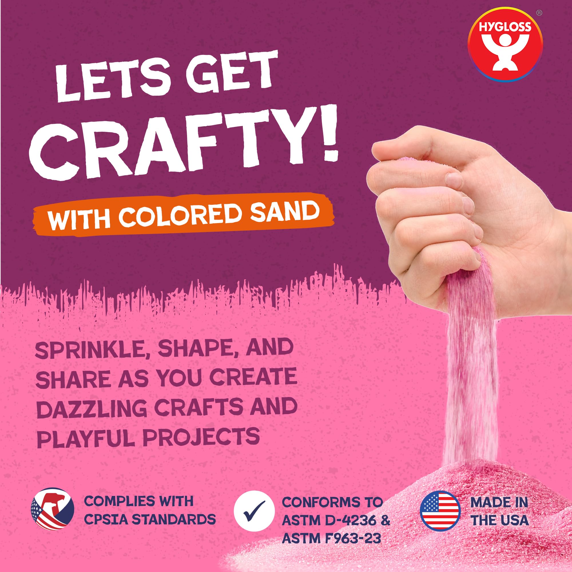 Hygloss Brown Colored Sand – 3 lb Bottle, Ultra-Fine Non-Toxic Craft Sand for Sand Art and Sensory Play
