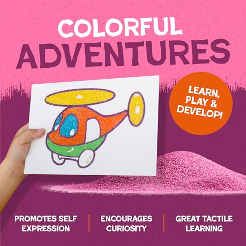 Hygloss Colored Sand – 3 lb Pink Sand Art Kit for Kids Ages 3+