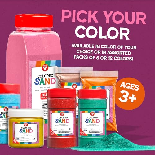 Hygloss Red Craft Sand (1 lb) – Ultra-Fine Grain for Sand Art and Sensory Bins