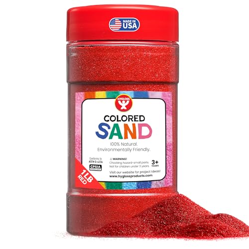 Hygloss Red Craft Sand (1 lb) – Ultra-Fine Grain for Sand Art and Sensory Bins