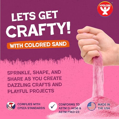 Hygloss Red Craft Sand (1 lb) – Ultra-Fine Grain for Sand Art and Sensory Bins