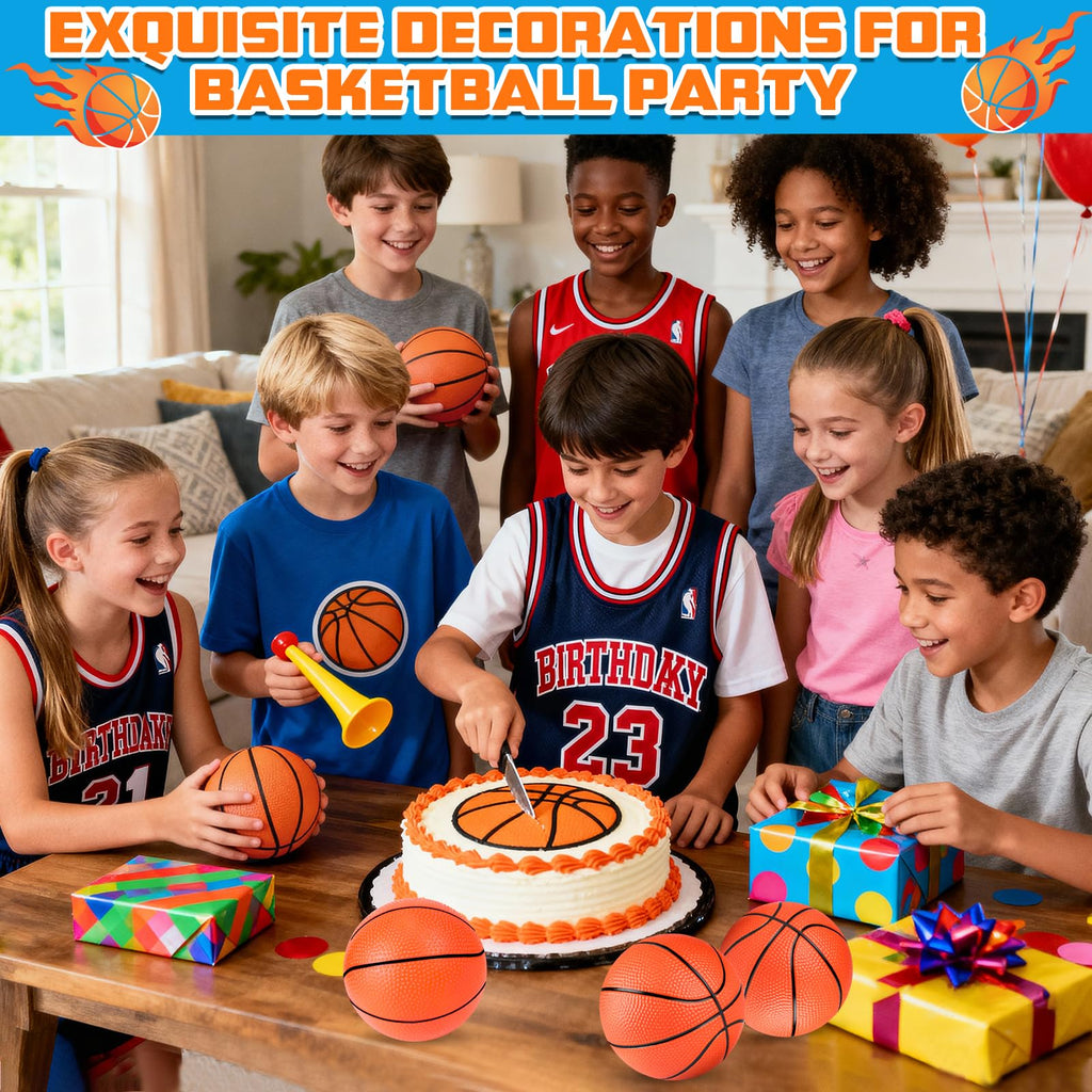 Hymaz 12 Pack Mini Basketballs (4 Inch) with Air Pump – Inflatable Toys for Toddlers, Kids, Party Favors & Pool Games