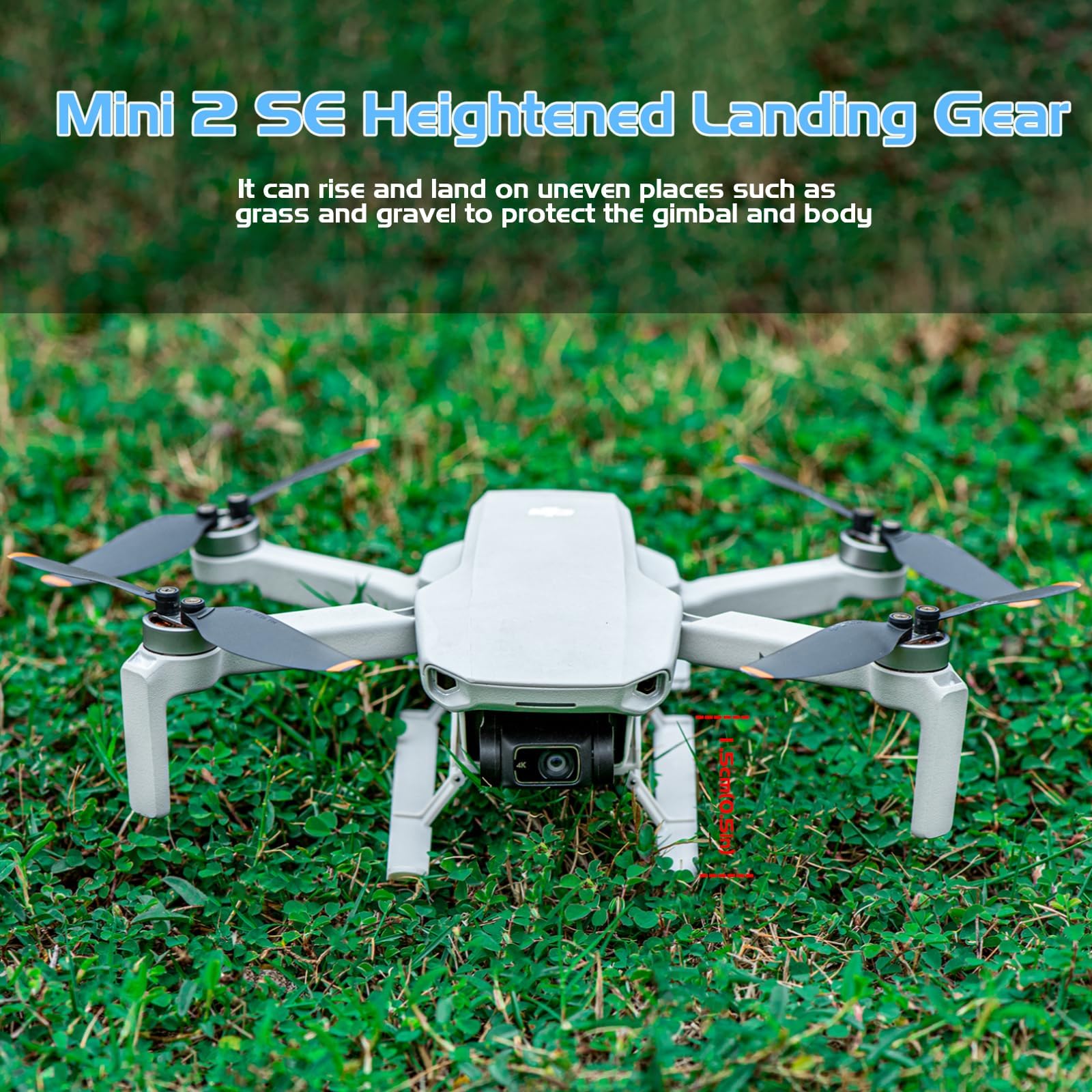 iEago RC Mini 4K Landing Gear with LED Strobe Lights - Foldable Extended Leg for DJI Mini 2 SE/Mini 4K/Mini 2/Mavic Mini/Mini SE
