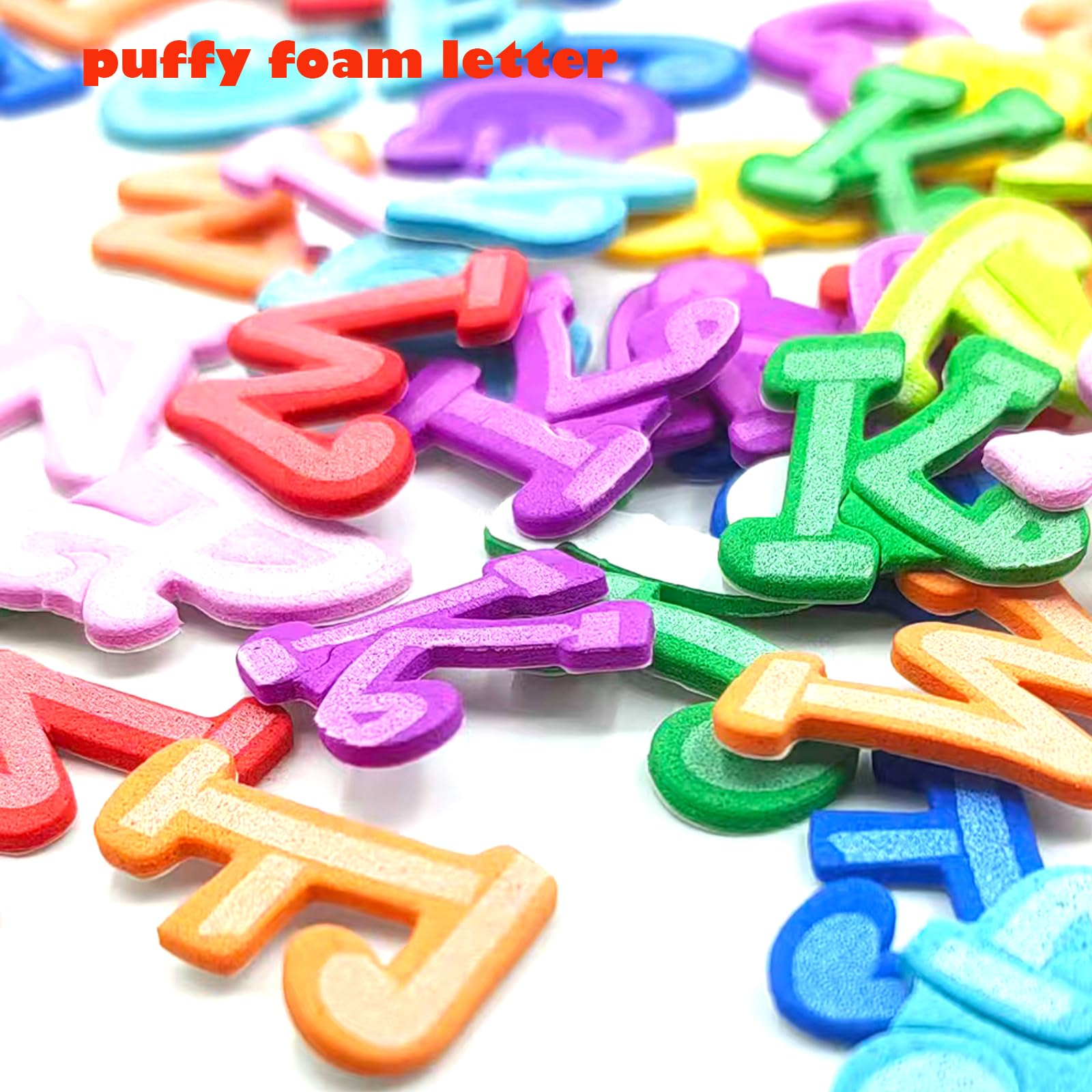 IFKEGON 1044-Piece Foam Letter Stickers, 1-Inch Puffy Self-Adhesive Alphabet for Crafts and Teaching