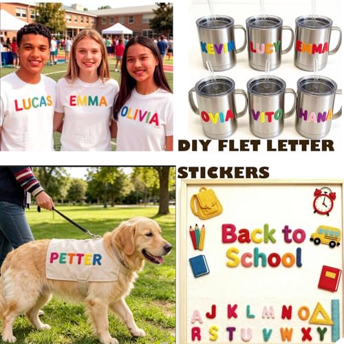 IFKEGON 520 Pcs Self-Adhesive Puffy Felt Letters, A-Z Alphabet Stickers for Crafts & Teaching