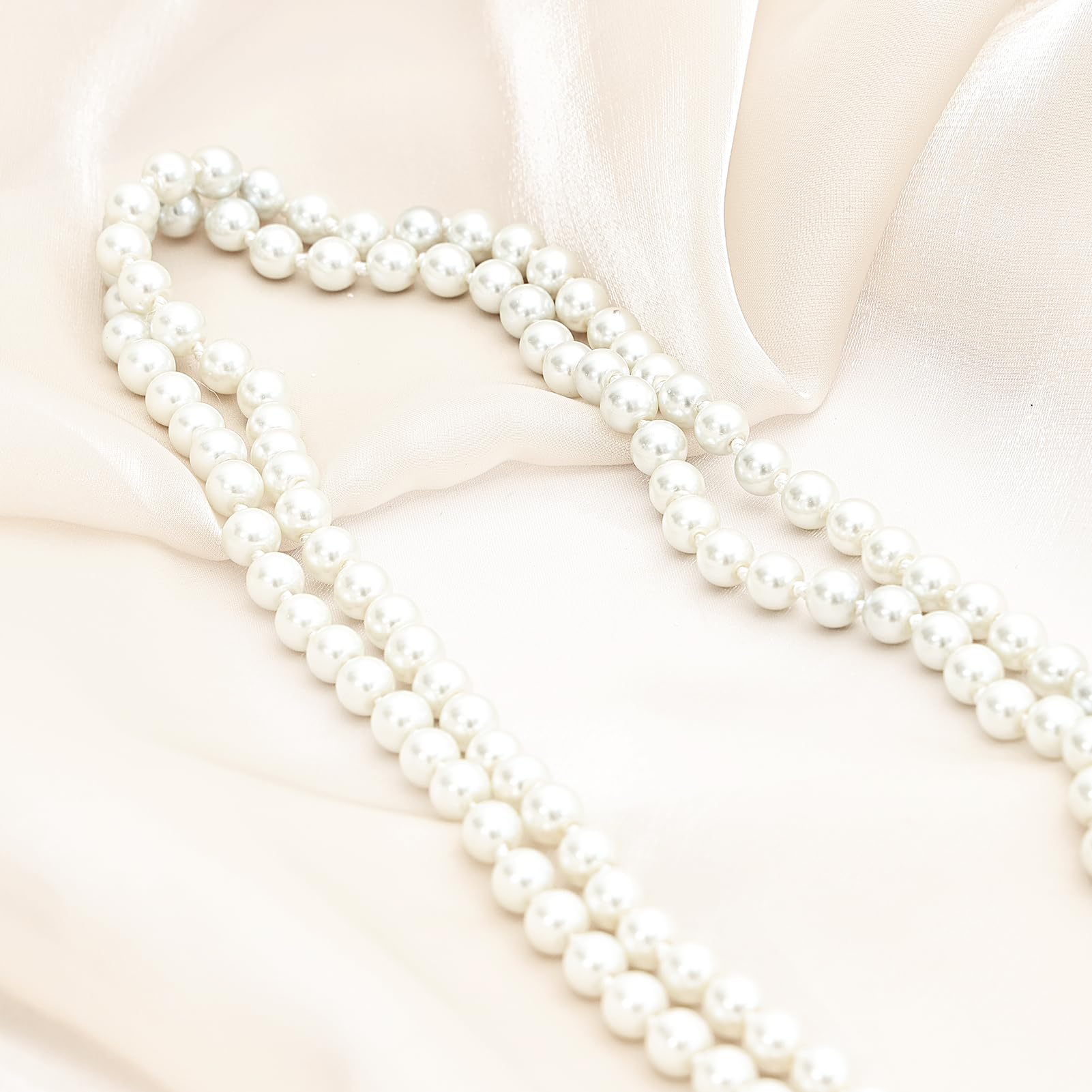 iHUFeather 1920s Flapper Set with Headband, Beaded Necklaces, Earrings & Gloves for Women