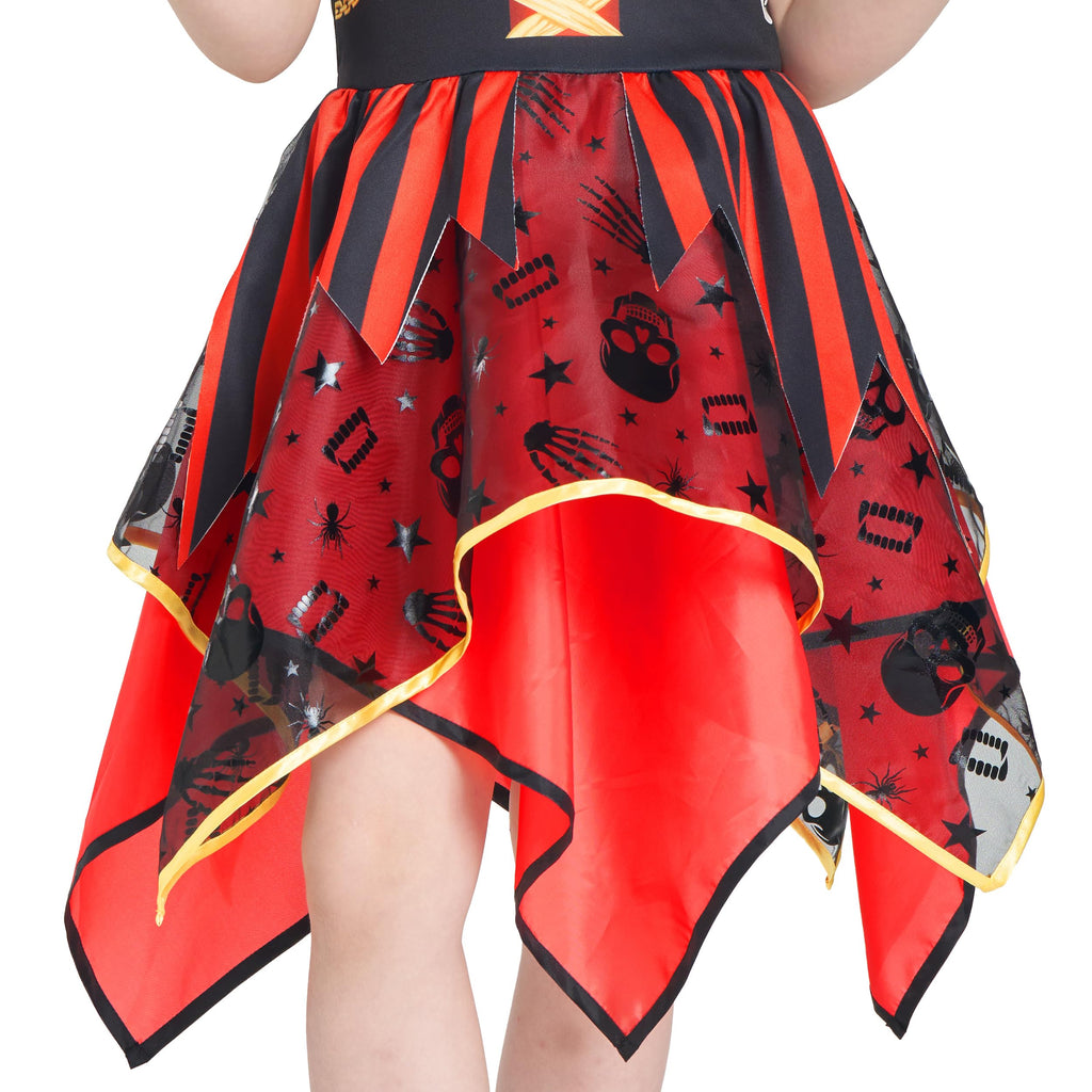 IKALI Girls Pirate Costume Set with Accessories for Halloween and Dress-Up Play