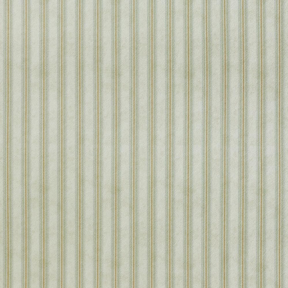 iLAND Striped Green-Yellow Dollhouse Wallpaper – 1:12 Scale Fabric Décor (39x15.7 inches)