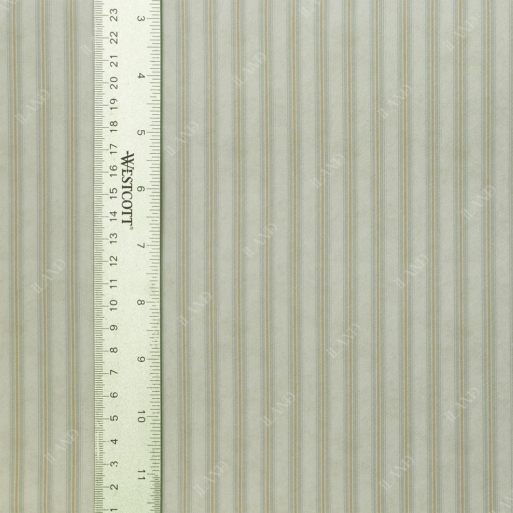 iLAND Striped Green-Yellow Dollhouse Wallpaper – 1:12 Scale Fabric Décor (39x15.7 inches)