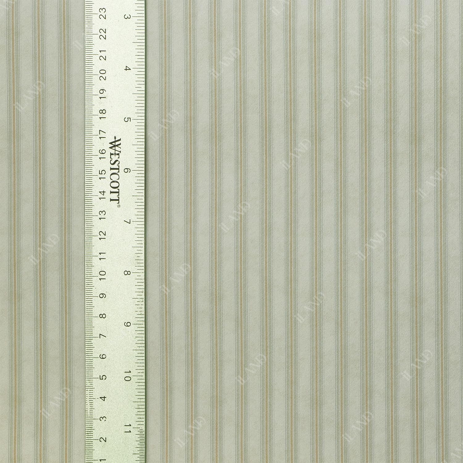 iLAND Striped Green-Yellow Dollhouse Wallpaper – 1:12 Scale Fabric Décor (39x15.7 inches)