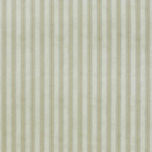 iLAND Striped Green-Yellow Dollhouse Wallpaper – 1:12 Scale Fabric Décor (39x15.7 inches)