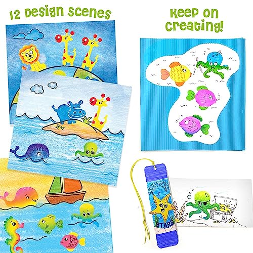 Imagimake Stamp Art Animal Kingdom - Mess-Free Stamping Craft Kit for Kids Ages 3-5