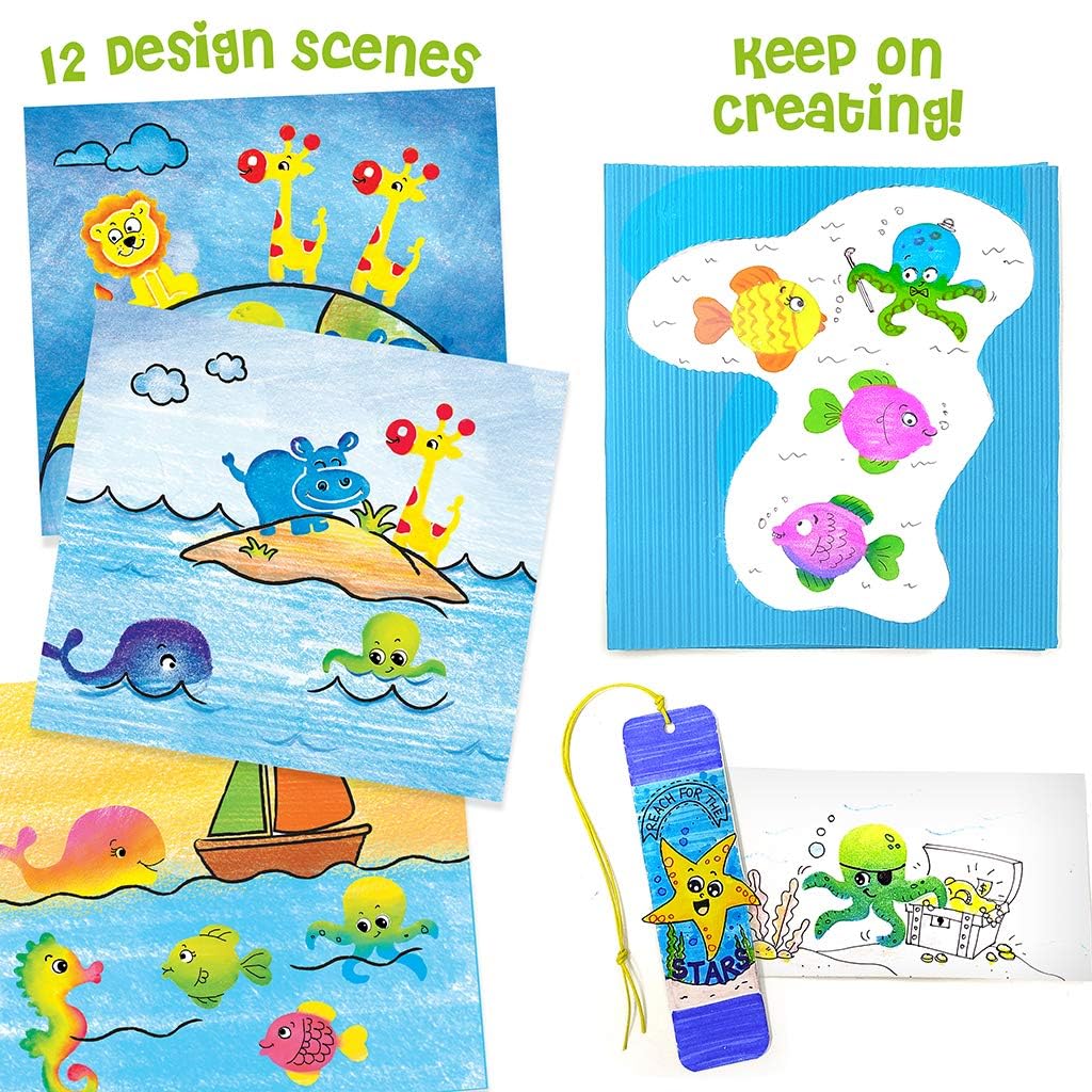 Imagimake Stamp Art Animal Kingdom - Mess-Free Stamping Craft Kit for Kids Ages 3-5