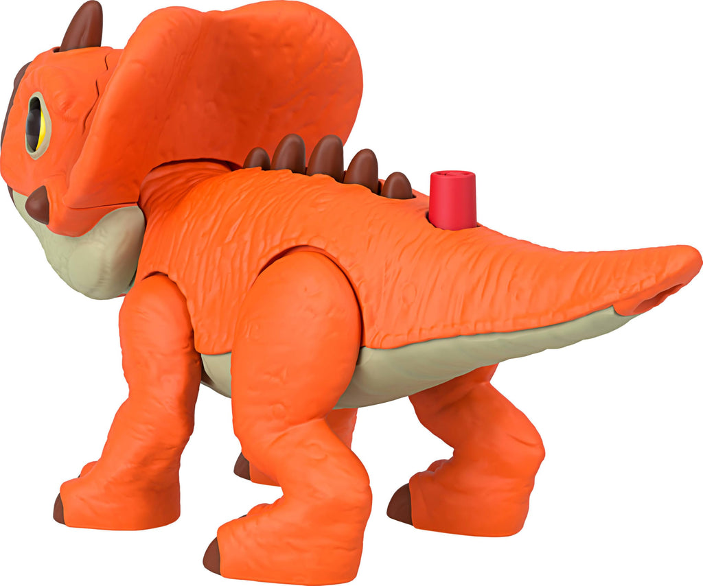 Imaginext Jurassic World Aquilops Dinosaur Action Figure – 7.75-Inch with Head Ram & Growing Spikes