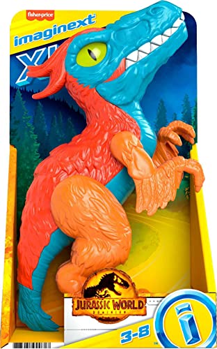 Imaginext Jurassic World Pyroraptor XL Dinosaur Figure – 10-Inch Poseable Toy for Kids Ages 3-8