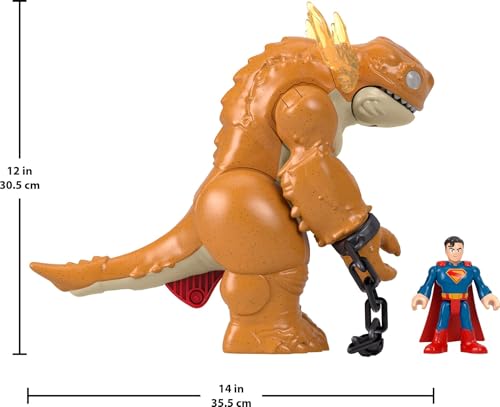 Imaginext Superman vs Kaiju Action Figure Playset with Lights & Sounds for Kids 3+
