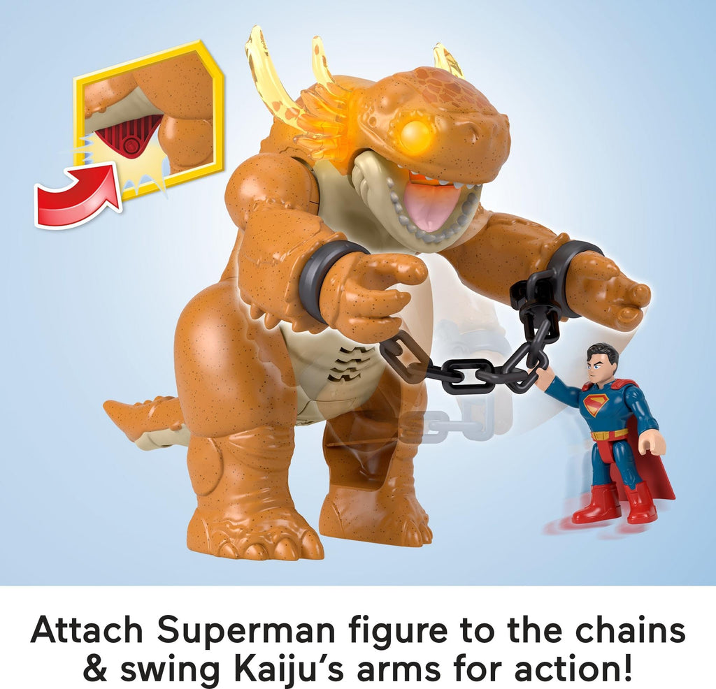 Imaginext Superman vs Kaiju Action Figure Playset with Lights & Sounds for Kids 3+