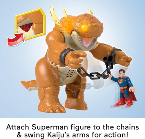 Imaginext Superman vs Kaiju Action Figure Playset with Lights & Sounds for Kids 3+