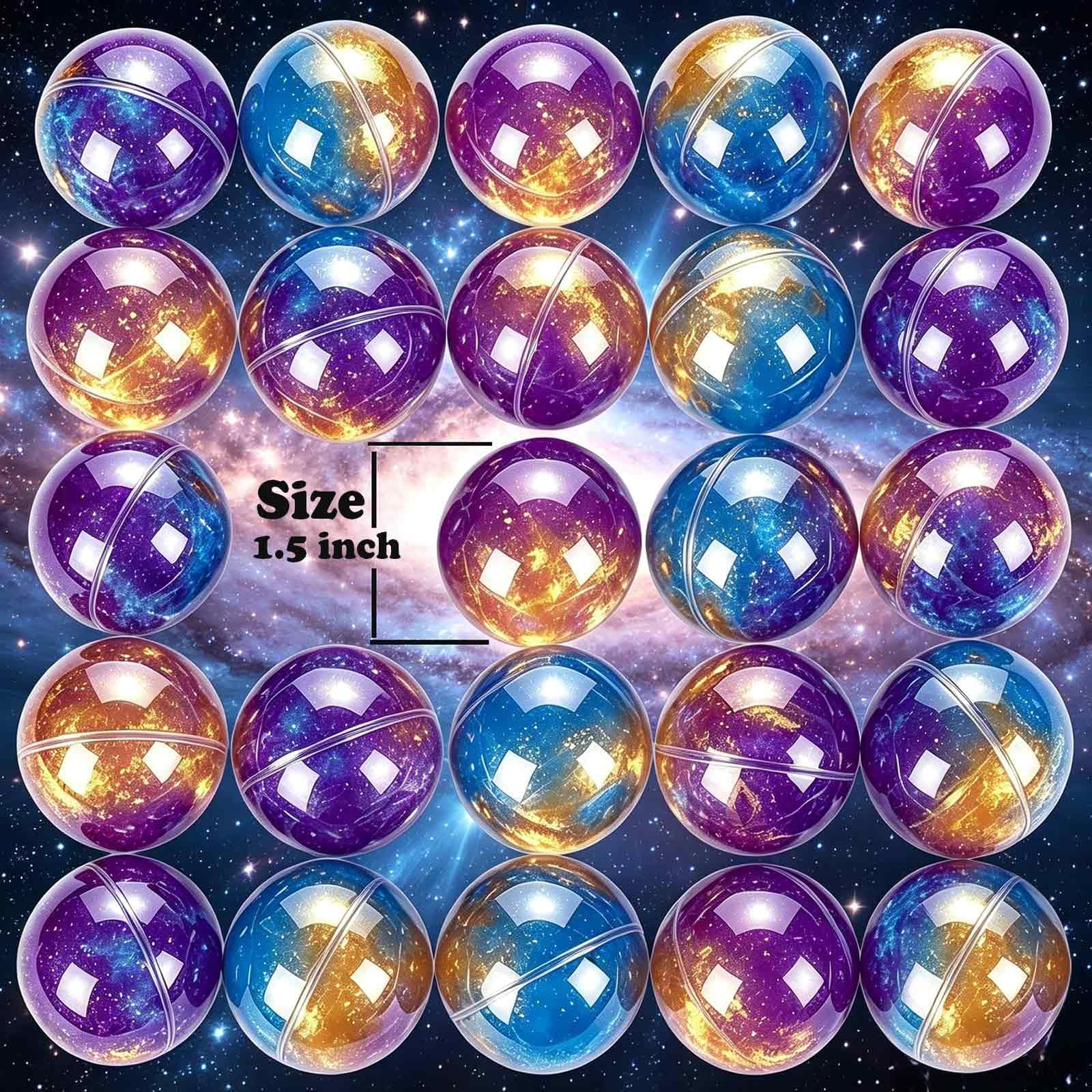 iMelitoy Galaxy Slime Balls 24-Pack: Non-Sticky, Stretchy, Mess-Free Starry Slime Party Favors for Kids and Adults