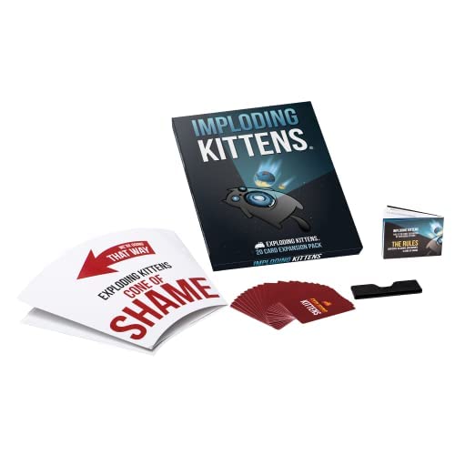 Imploding Kittens Expansion Set – 20 New Cards & Cone of Shame for Exploding Kittens