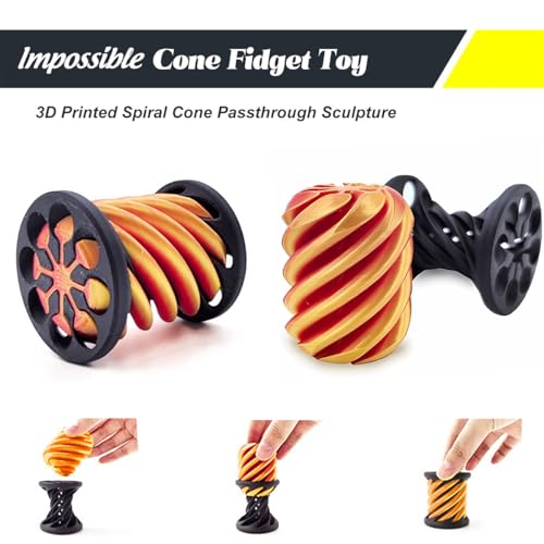 Impossible Cone (3PCS) - 3D Printed Spiral Fidget Toy Set by SANSGOUP