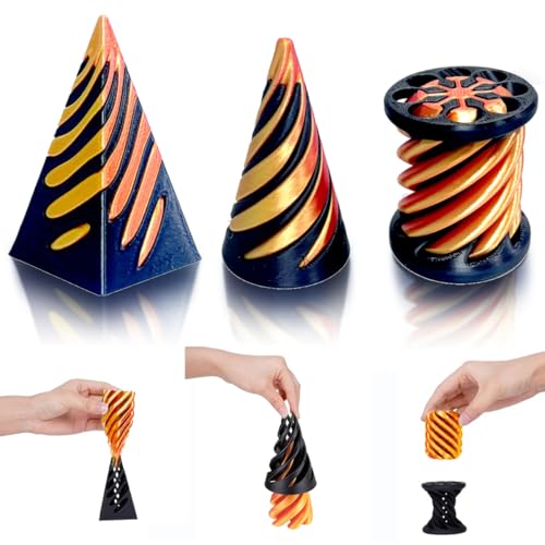 Impossible Cone (3PCS) - 3D Printed Spiral Fidget Toy Set by SANSGOUP