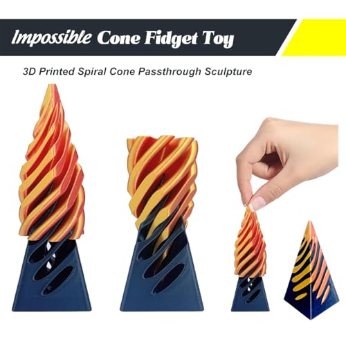 Impossible Cone (3PCS) - 3D Printed Spiral Fidget Toy Set by SANSGOUP