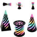 Impossible Cone Fidget Toy Set of 3 – Spiral Cone, Pyramid Passthrough for Stress Relief, PLA 3D Printed